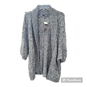 a.n.a gray open cardigan heavy knit sweater 2XL